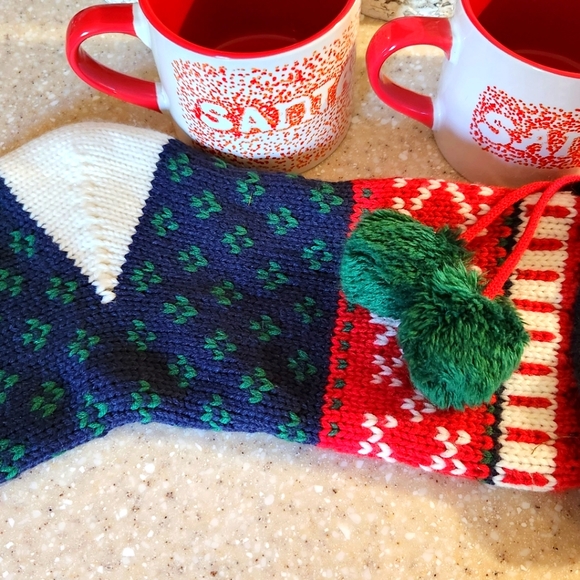 2 Santa Christmas Mugs Stocking & Santa Ornament - Picture 2 of 7